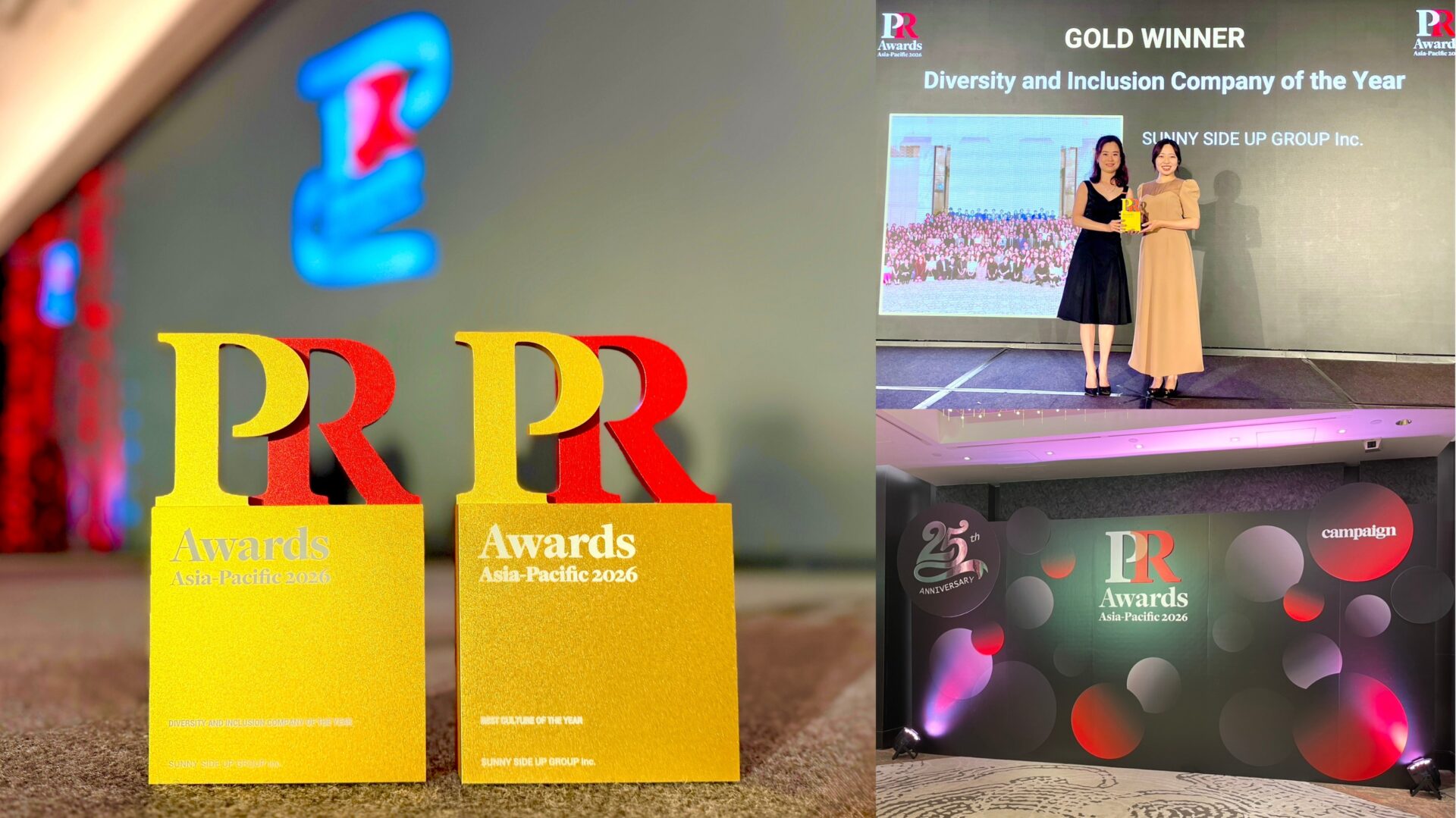 サニーサイドアップグループ「PR Awards Asia-Pacific 2026」にて「Best Culture」および「Diversity & Inclusion」2賞を受賞